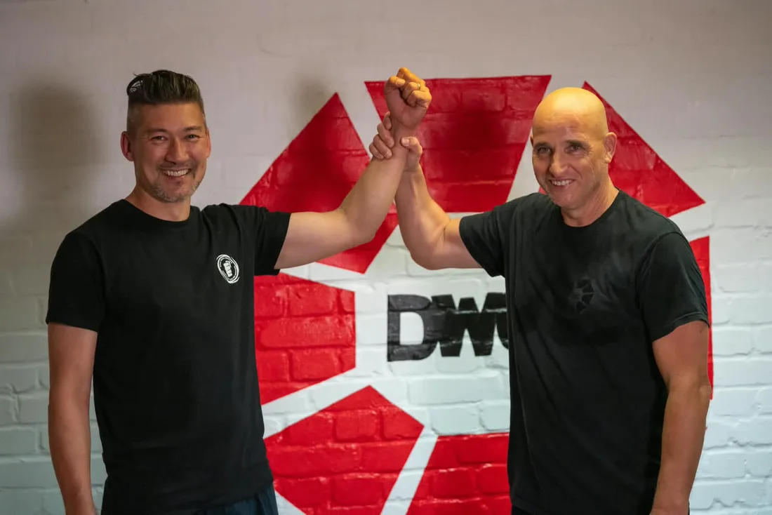 Startseite 6 Zwei Trainingspartner nach dem Training
