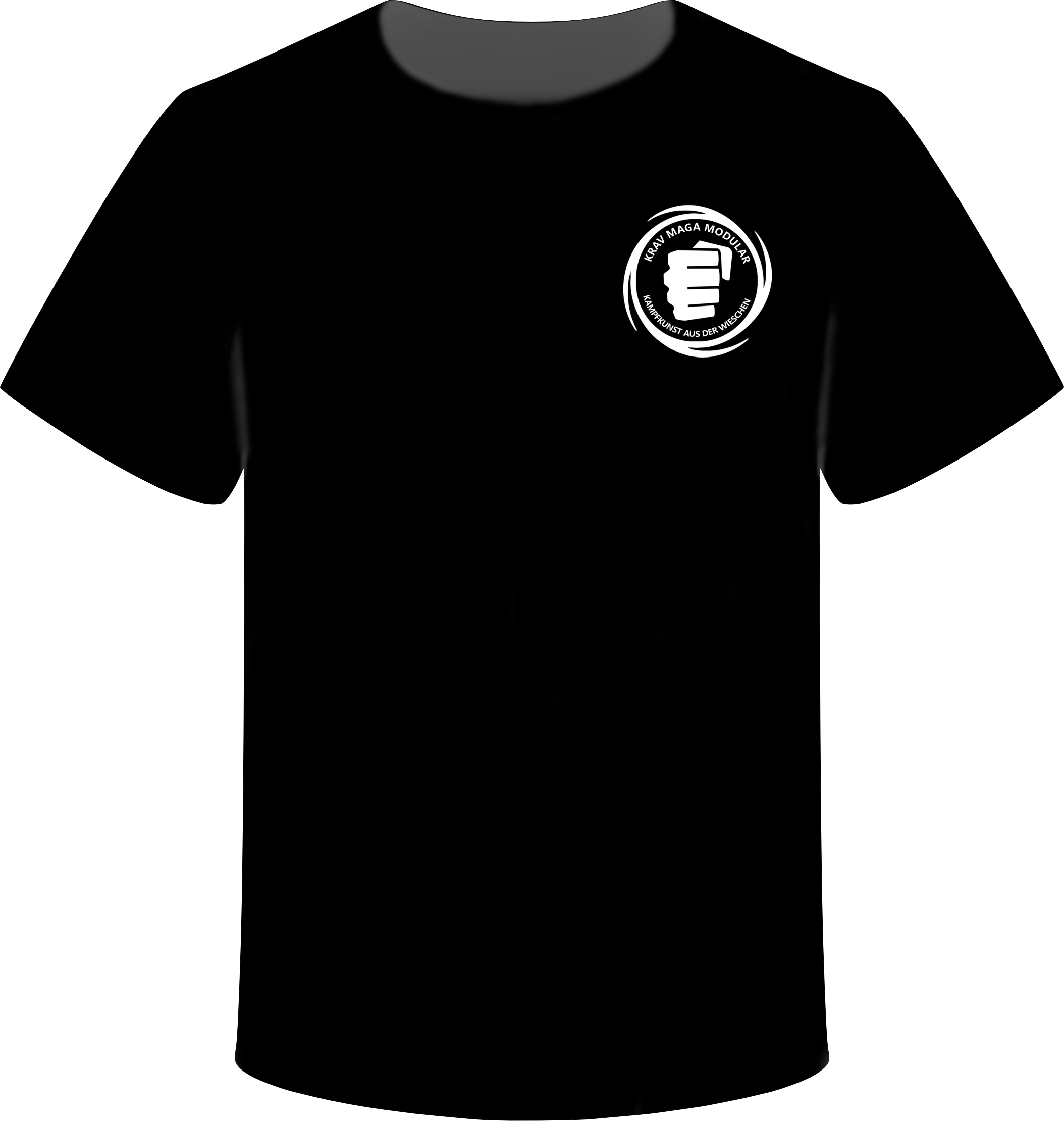 Schwarzes Shirt mit Krav-Maga-Modular-Logo, weißer Aufdruck